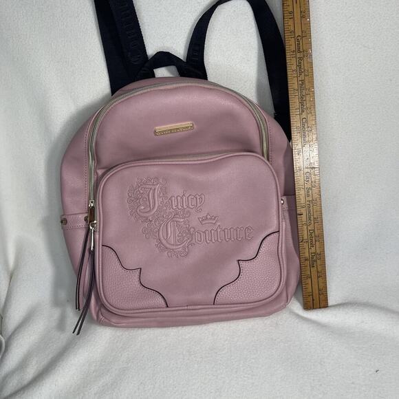 Juicy Couture "Once Upon A Time" Beautiful Leather Backpack, Blush Pink - VGC! - Picture 12 of 14